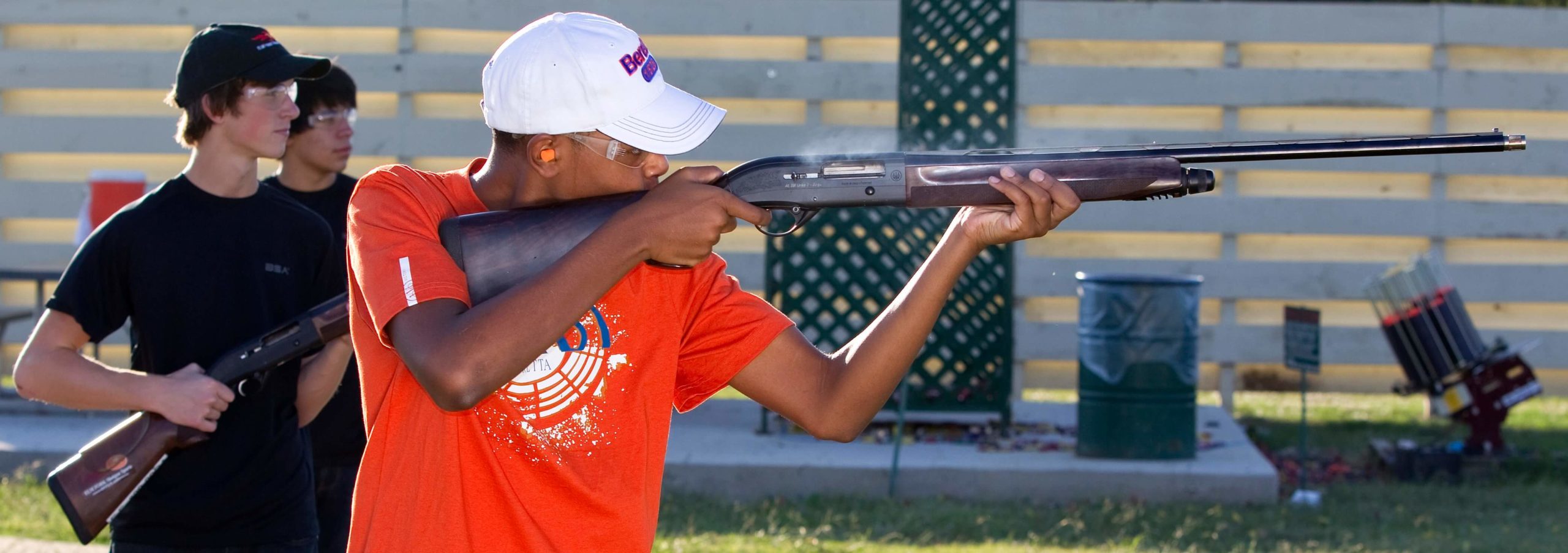 Boy Scout On Shooting Range